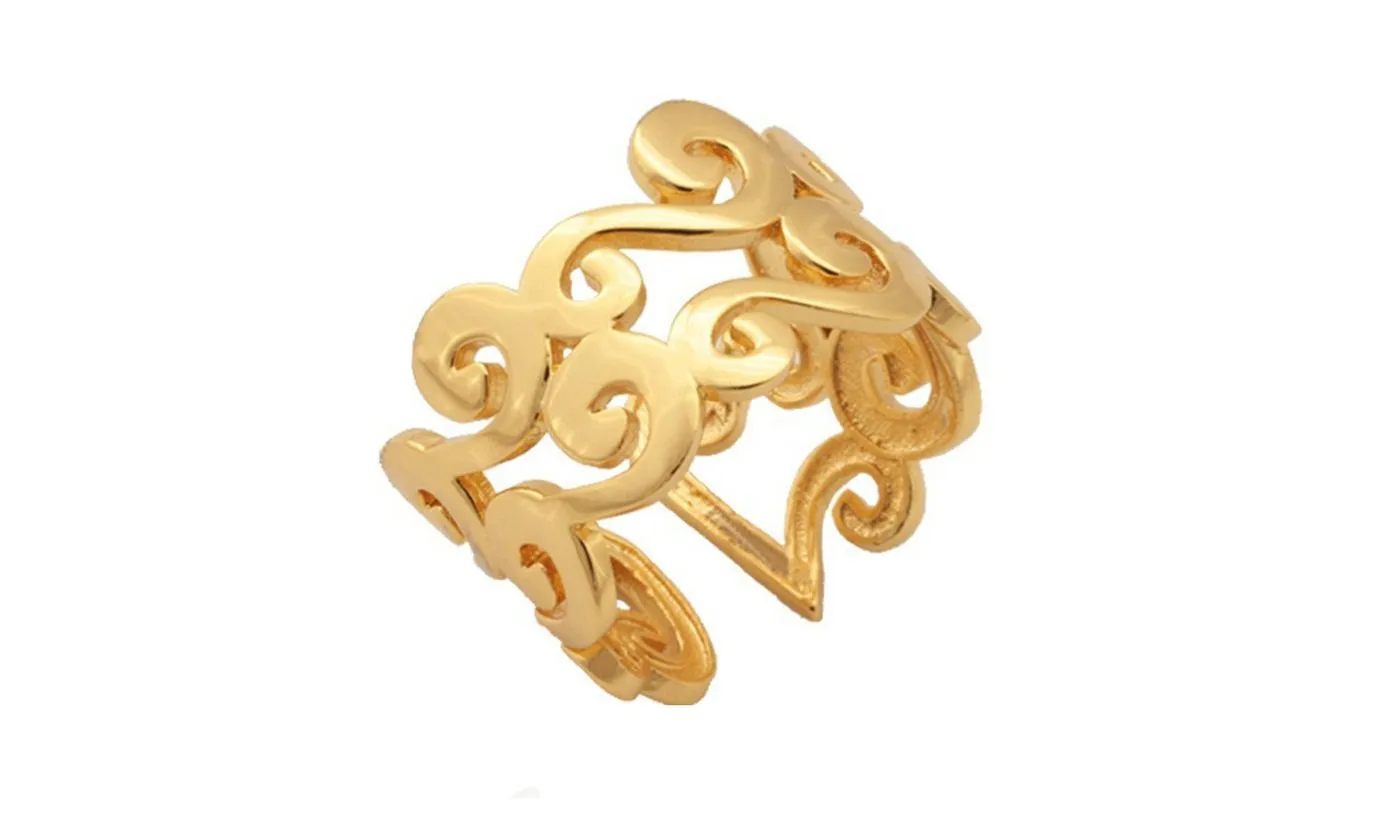 Gold Color Trendy Resizable Rings For Women
