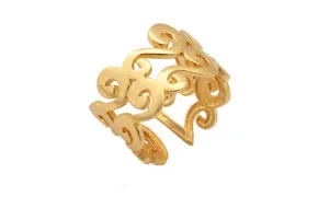 Gold Color Trendy Resizable Rings For Women