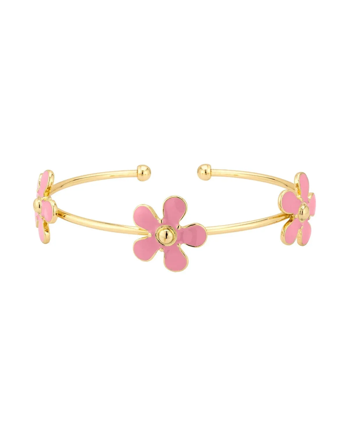 Gold Cuff Flower Bracelet