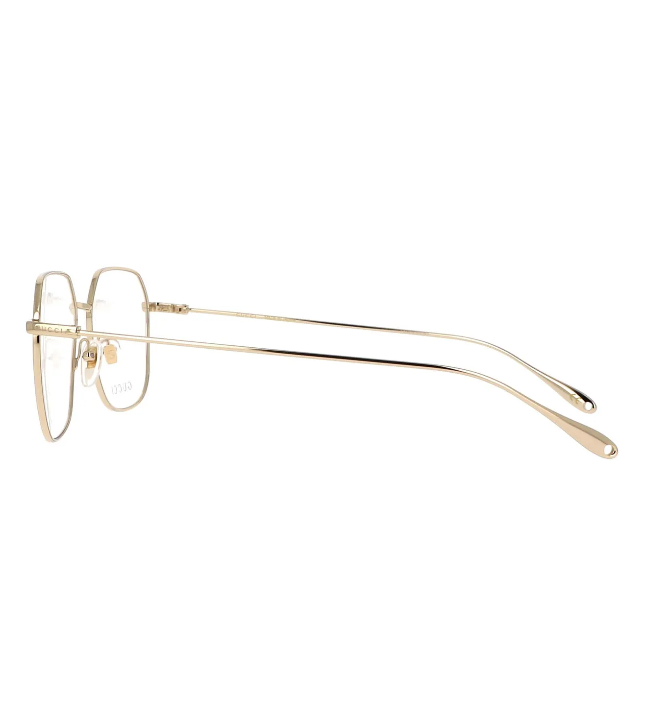 Gucci Women's Gold Hexagonal Optical Frame