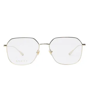 Gucci Women's Gold Hexagonal Optical Frame