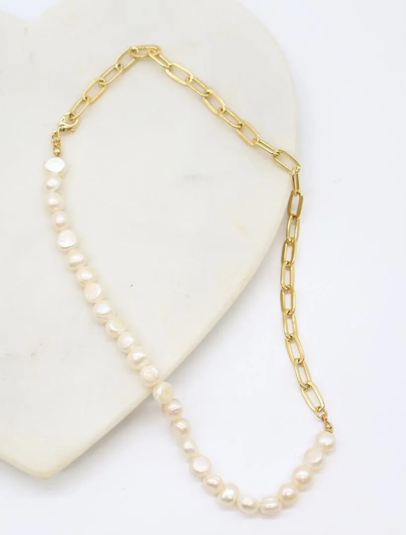Half Pearl Necklace