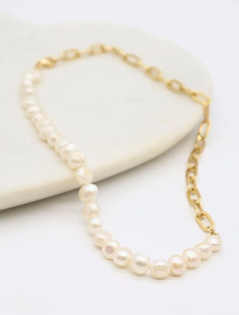 Half Pearl Necklace