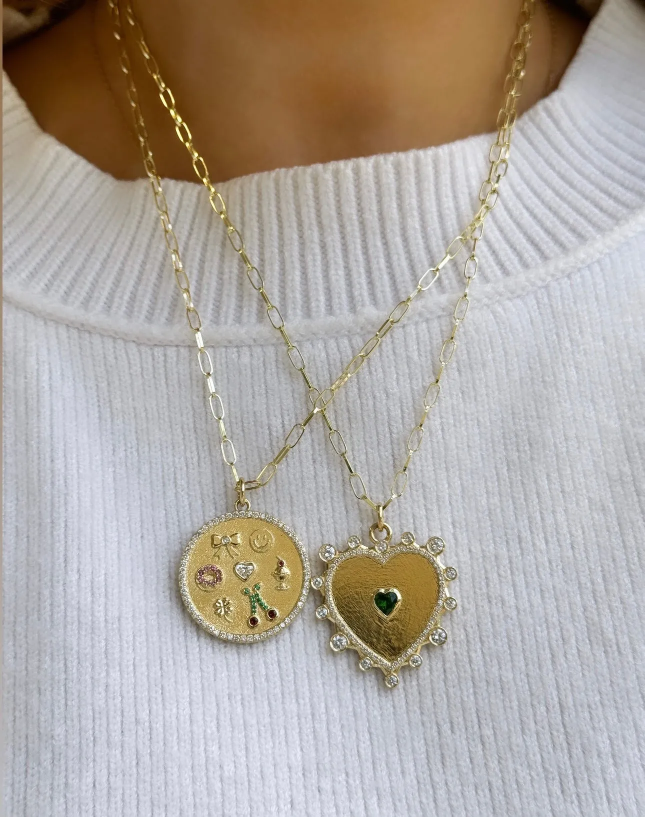 Heart   Diamond Halo Pendant