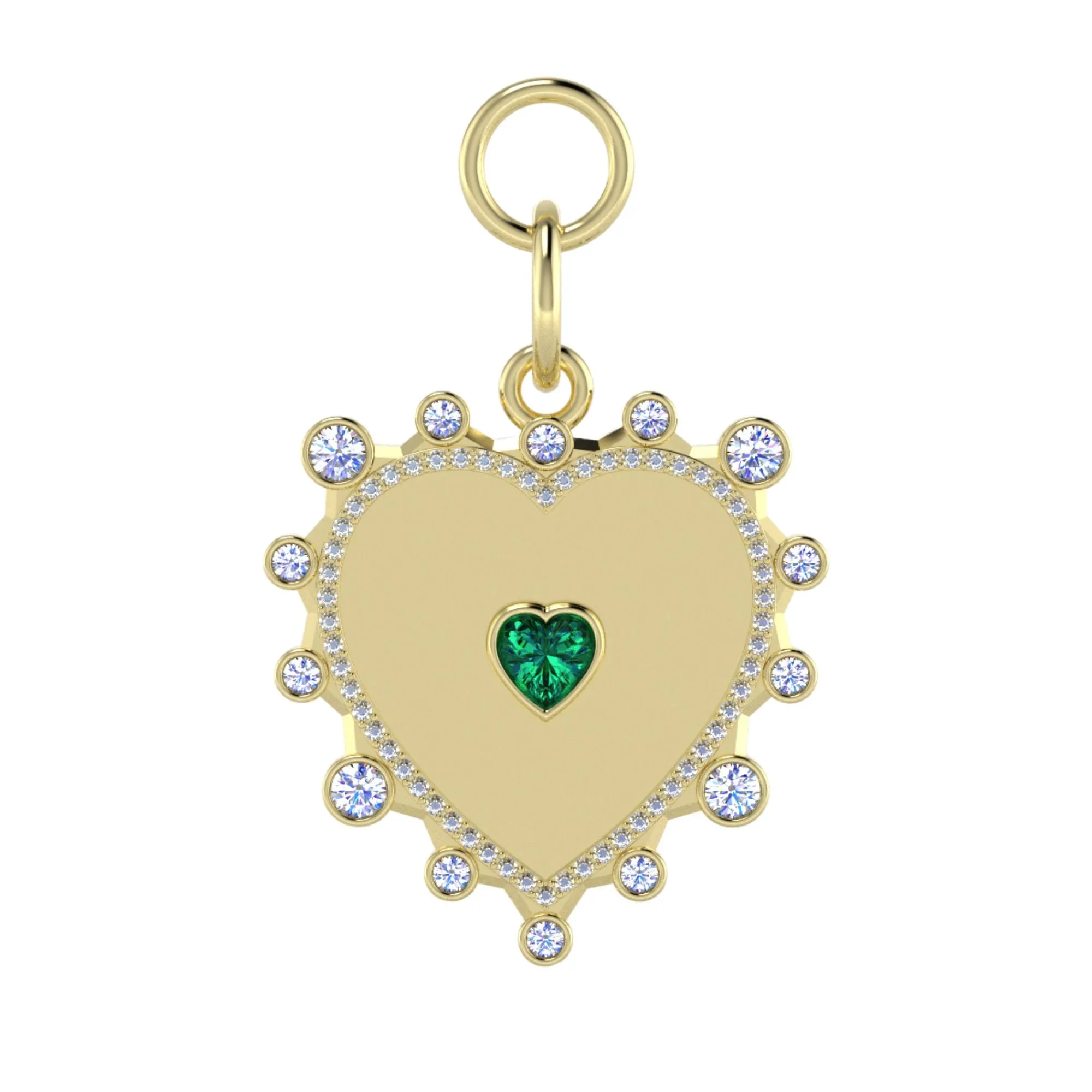 Heart   Diamond Halo Pendant