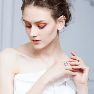 Heart Swarovski Crystal Wedding Ring