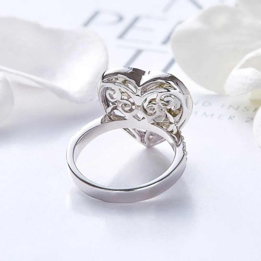 Heart Swarovski Crystal Wedding Ring