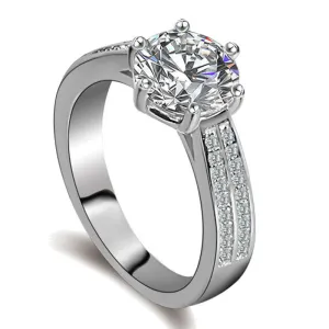 high-quality Sparkling Bow Knot Stackable Ring