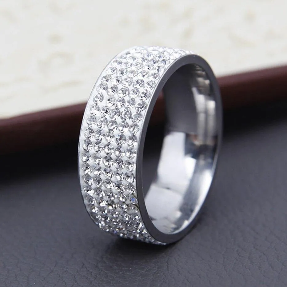 Hip Hop Full Rhinestone Iced Out Bling Ring