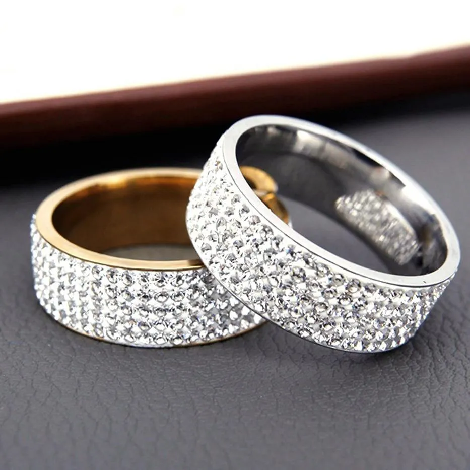 Hip Hop Full Rhinestone Iced Out Bling Ring