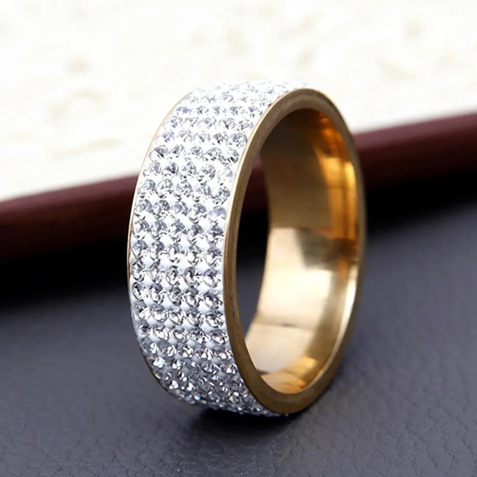Hip Hop Full Rhinestone Iced Out Bling Ring