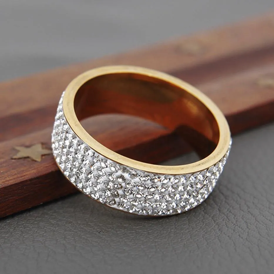 Hip Hop Full Rhinestone Iced Out Bling Ring