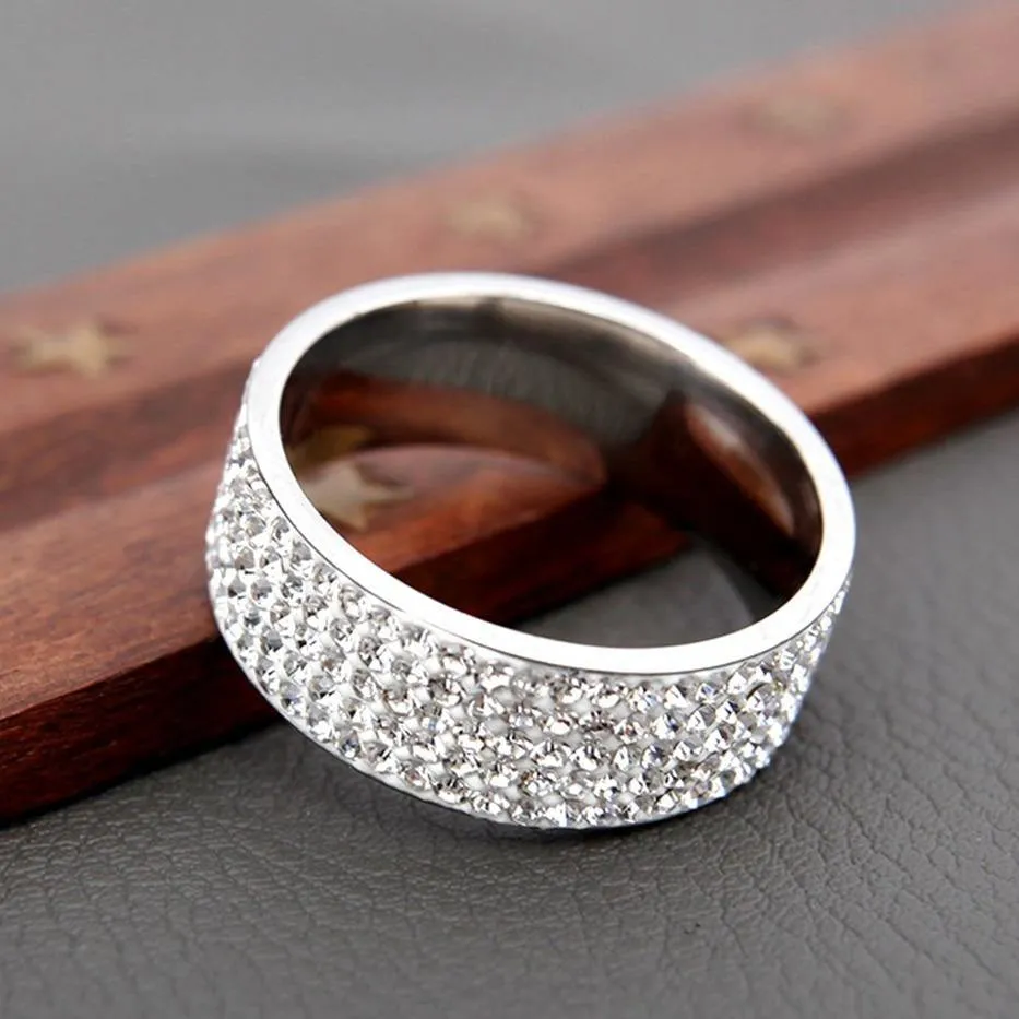 Hip Hop Full Rhinestone Iced Out Bling Ring