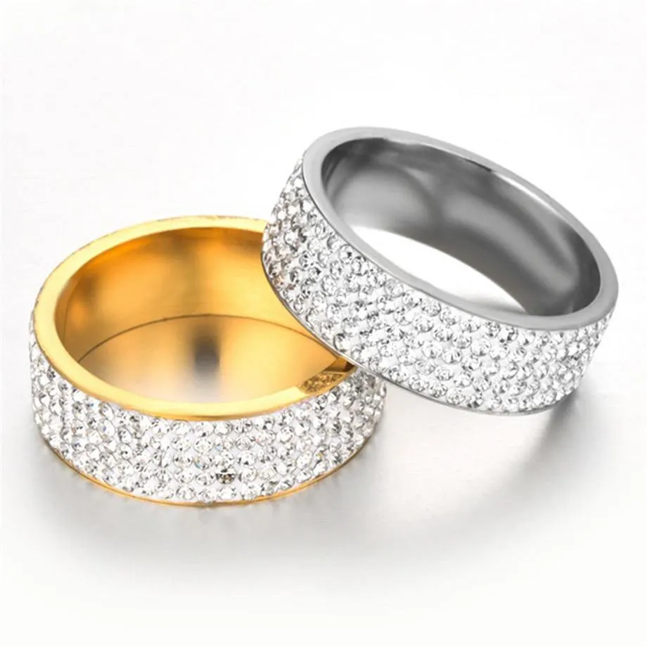 Hip Hop Full Rhinestone Iced Out Bling Ring