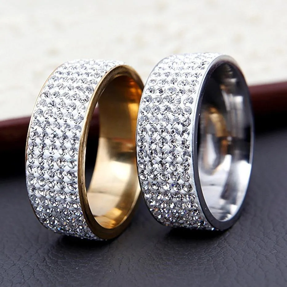 Hip Hop Full Rhinestone Iced Out Bling Ring
