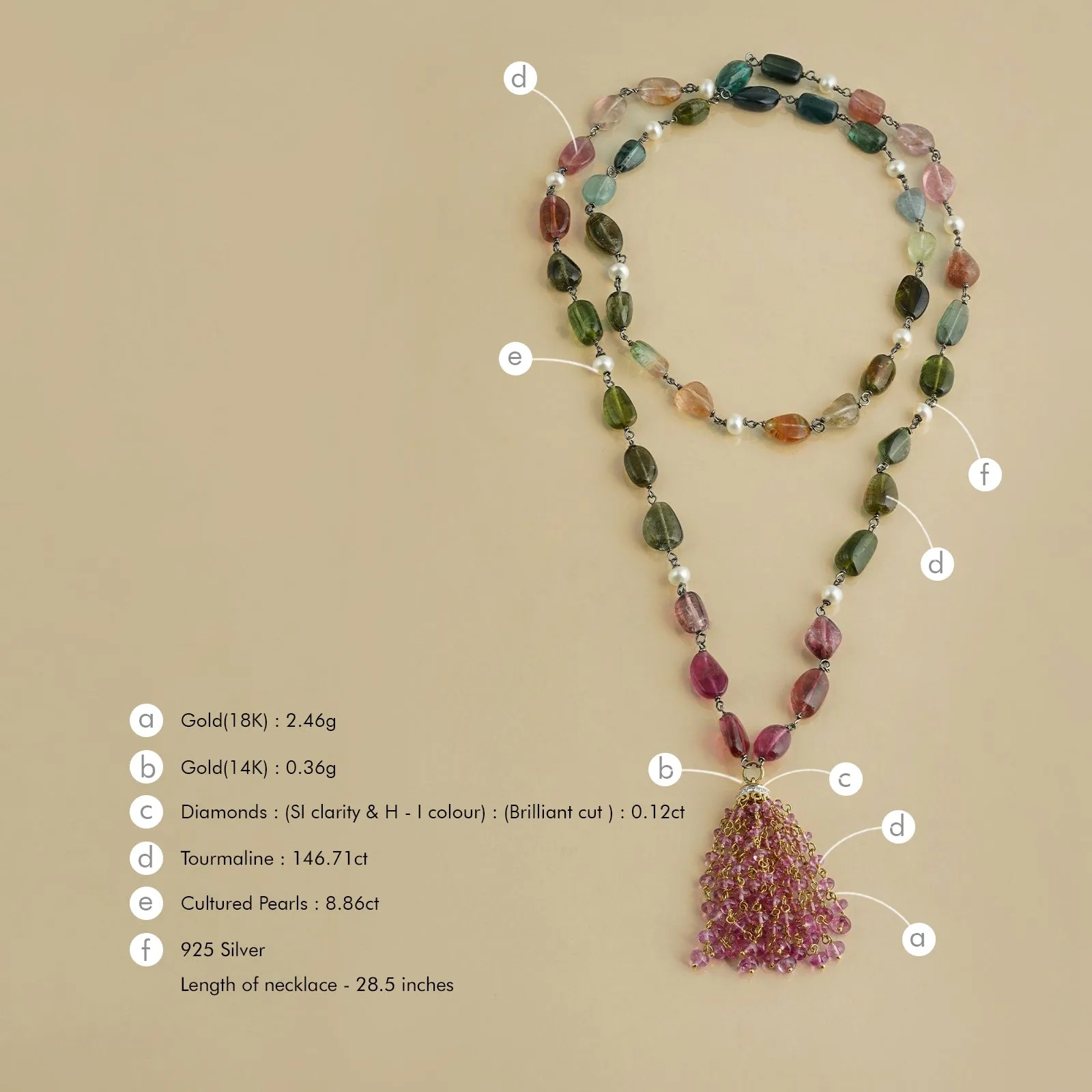 Hope Rosary Tassel Necklace