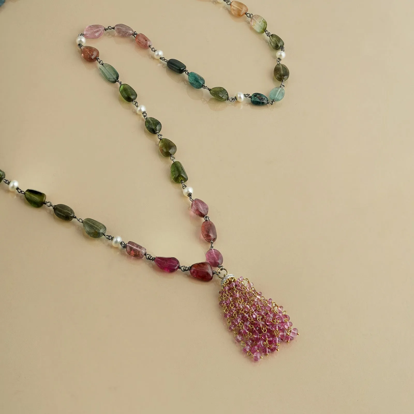 Hope Rosary Tassel Necklace