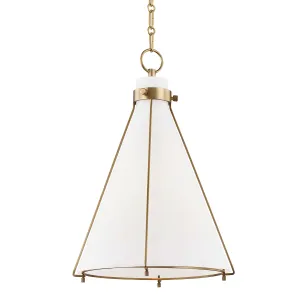 Hudson Valley Lighting Eldridge Large Pendant Light with Yellow Gold Finish Metal