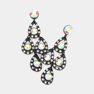 iLLASPARKZ Crystal teardrop chandelier earrings