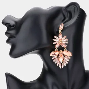 iLLASPARKZ Marquise Stone Cluster Chandelier Dangle Evening Earrings