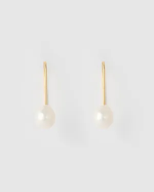 Izoa Daphne Earrings Gold Pearl
