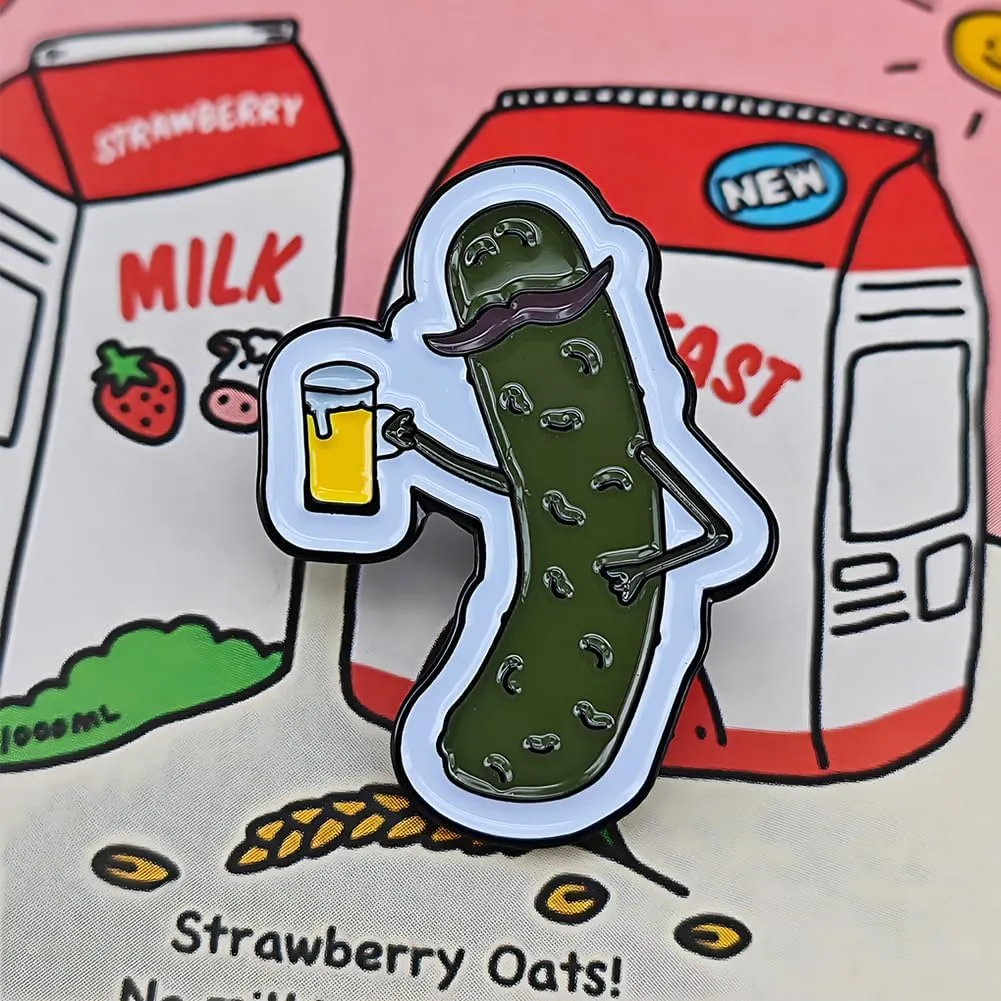 Jar of Pickles Enamel Pins for Women, Men, Teenagers, Cute Brooches DIY Jewelry Accessories for Clothes Backpacks
