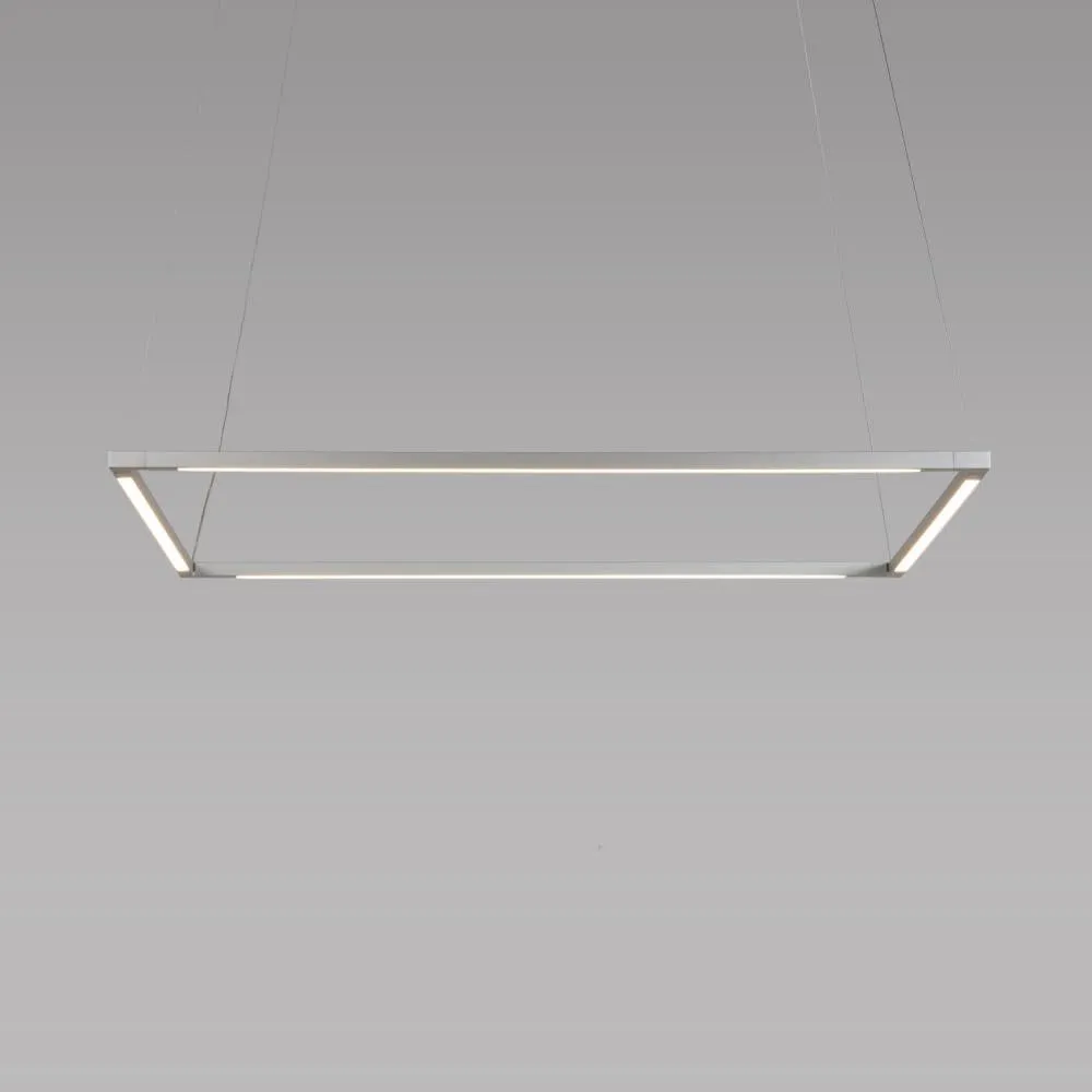 Koncept Inc Z-Bar Pendant Medium Square, Soft Warm, Silver, 26" x 26" ZBP-24-S-SW-SIL-CNP