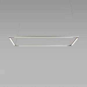 Koncept Inc Z-Bar Pendant Medium Square, Soft Warm, Silver, 26" x 26" ZBP-24-S-SW-SIL-CNP