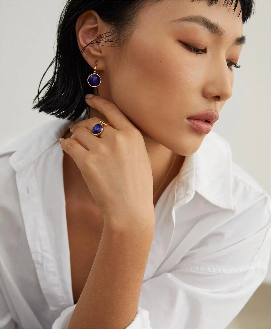 Lapis Lazuli Statement Ring in Gold Vermeil