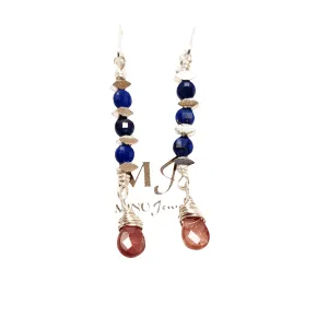 Lapis Tourmaline Earrings