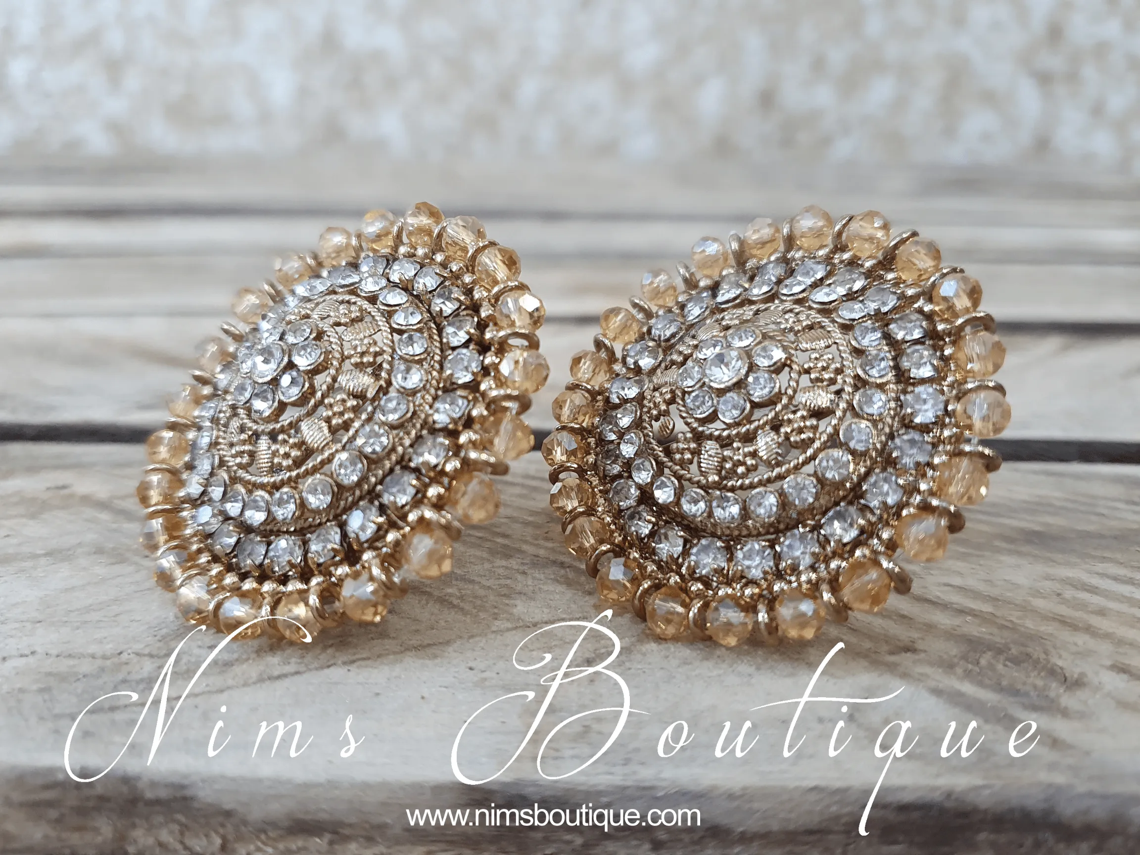 Large Royal Gold Stud earrings