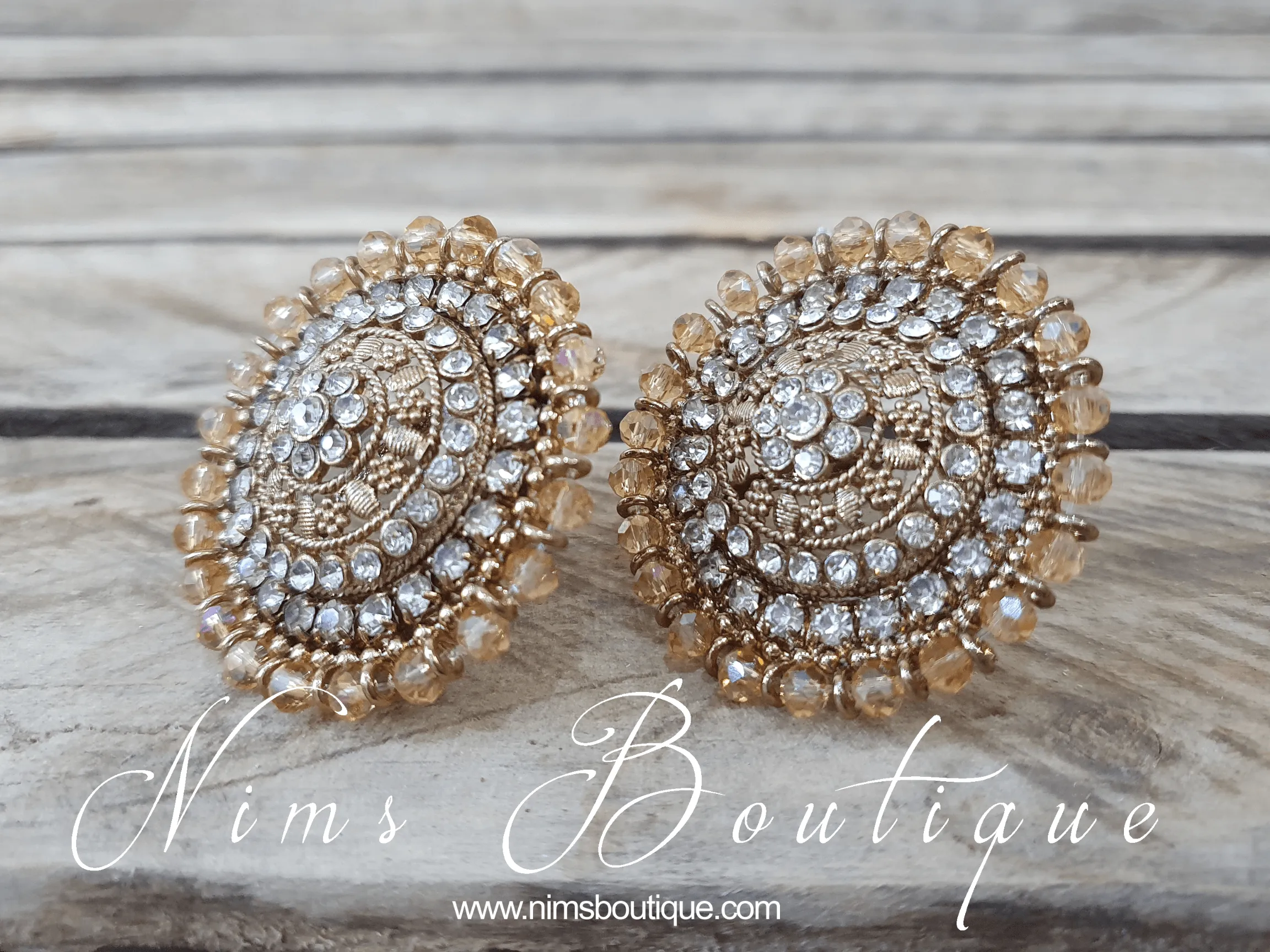 Large Royal Gold Stud earrings