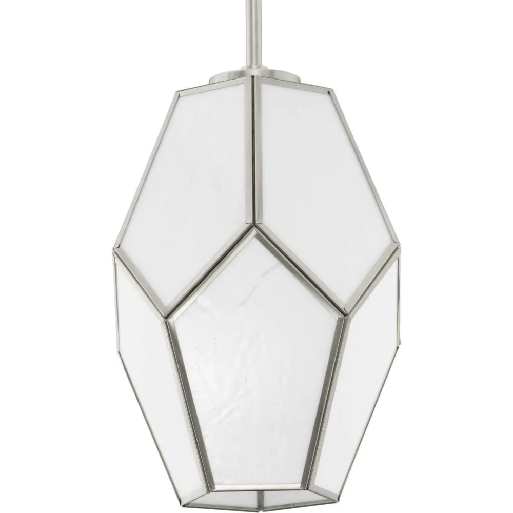Latham Collection One-Light Brushed Nickel Contemporary Pendant