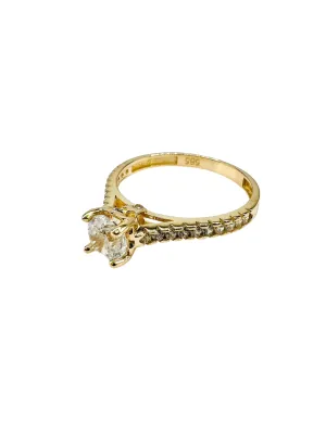 Lesotho Jewellery 14k Gold Ring for Women - 1.89 Grams, Size -N 1/2