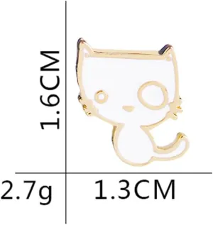 Little Cat Brooch Artist Shiny Jewelry Art Student Graduation Souvenir Brooch Drip Oil Painted Enamel Pin Suitable for Hat Jacket Canvas Bag