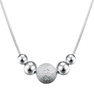 LN019 Lost Money Promotions Free shipping Beautiful fashion Elegant silver color charm chain bead pretty Necklace jewelry ,