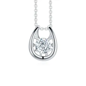 Love 925 Sterling Silver Jewelry Necklaces Women Moissanite