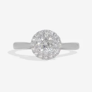 MAE | Round Halo Diamond Set in 18ct White Gold 0.60ct