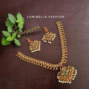 Matte Style Simple Neckset With Pearls