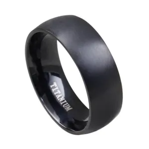 Men's Stainless Steel Rings Black Titanium Steel Ring