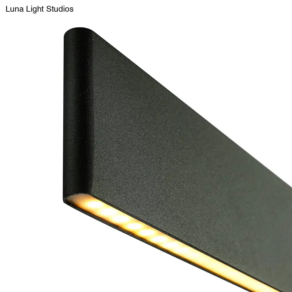 Modern Black LED Pendant Light Fixture for Dining Room - 36"/47" Wide Blade - Hanging Ceiling Light in Warm/White