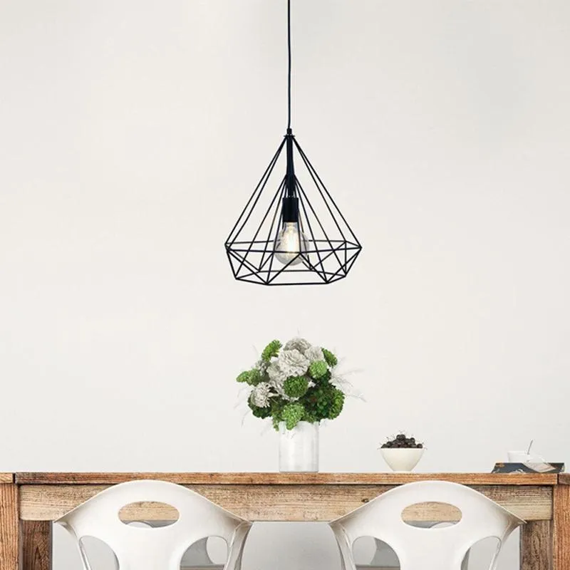 Modern Geometric Pendant Light in Black