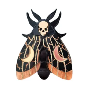 Mystic Moon Moth Brooch by Cherryloco Jewellery