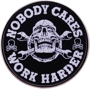 No one cares about hard work tools skulls Enamel Lapel Pin brooches badges for backpacks clothes hats