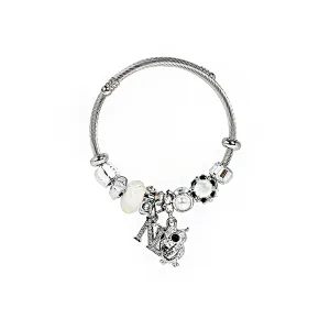 OWL SILVER CHARM BRACELET