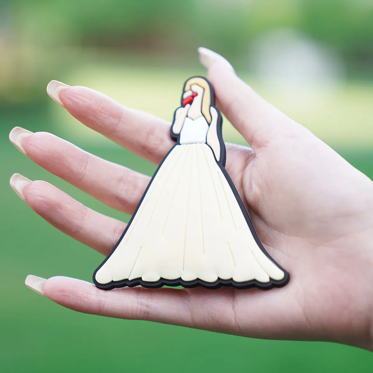 Owllaser White Singing Girls Charms for Bogg Bags, PVC Rubber Totes Inserts Charms Accessories for Handbag