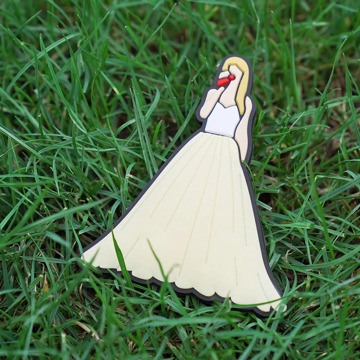 Owllaser White Singing Girls Charms for Bogg Bags, PVC Rubber Totes Inserts Charms Accessories for Handbag