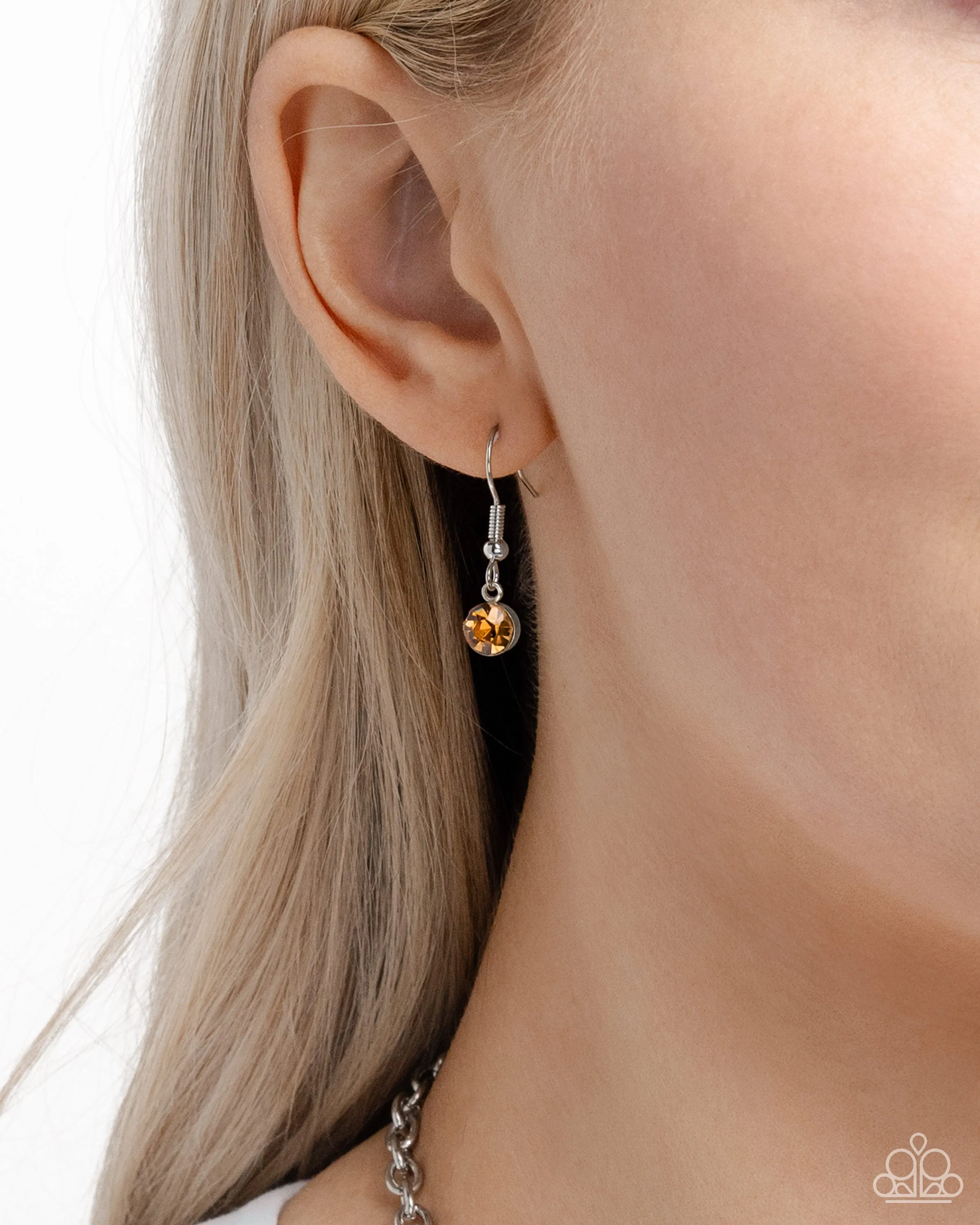 Paparazzi Forest Fling Brown Necklace & Earring Set