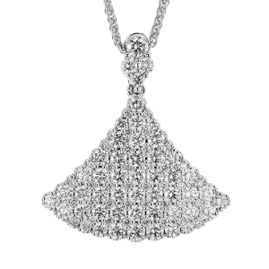 Pendant Necklace in 18K Gold with Diamonds LP4657_WHITE_18K_X_WHITE