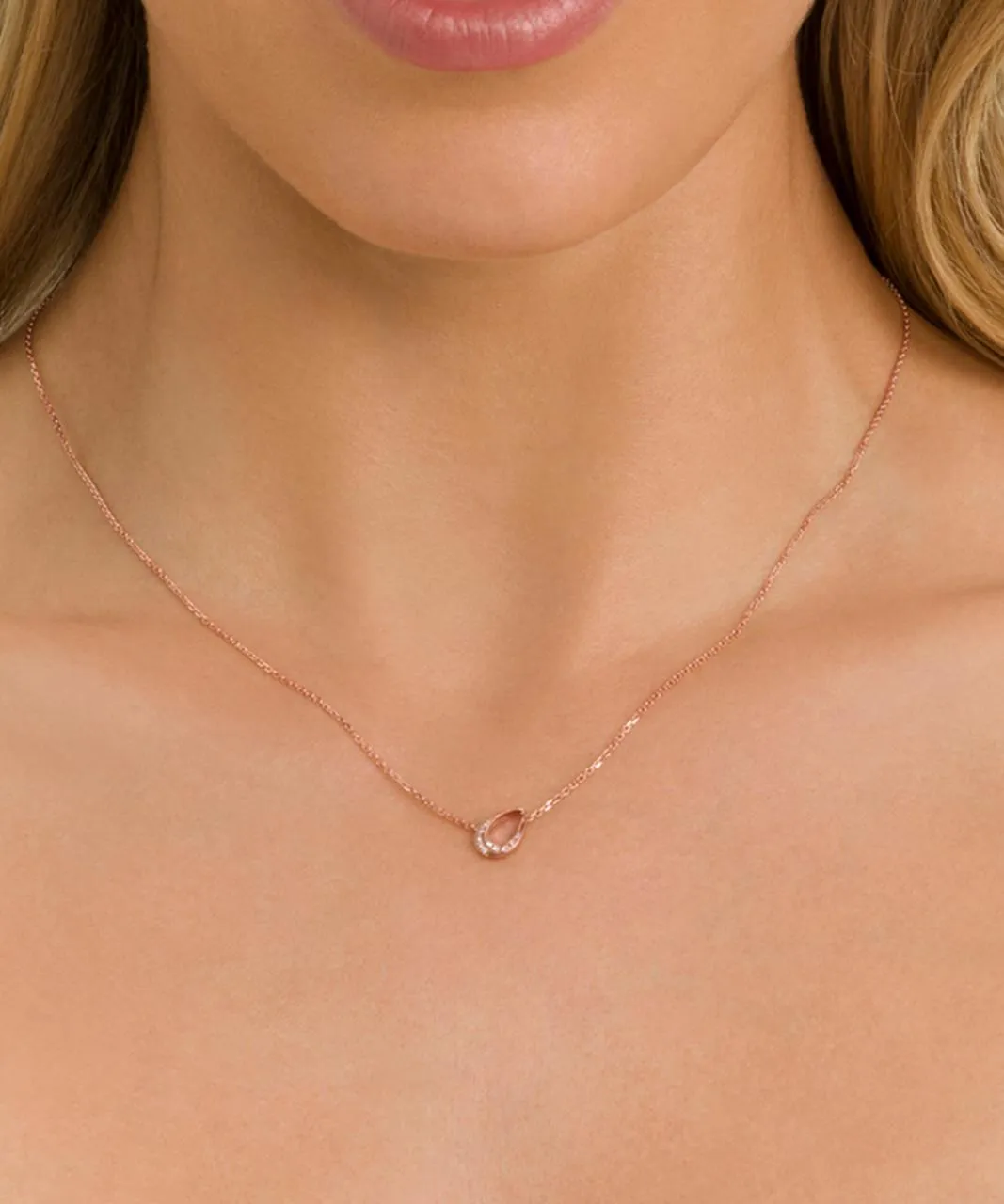 Pera Giro Diamond Necklace, Rose Gold